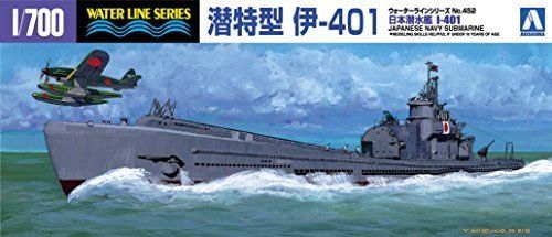 Aoshima 1/700 I.j.n. Submarine I-401 Plastic Model Kit - Japan Figure