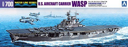 Aoshima 1/700 Us Aircraft Carrier Wasp Kit de modèle en plastique