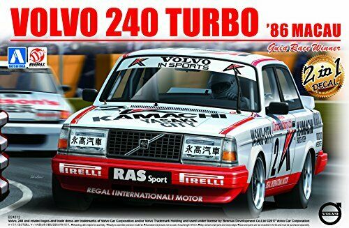 Aoshima 1/24 Volvo 240 Turbo '86 Macau Guia Race Winner Kit de modèle en plastique