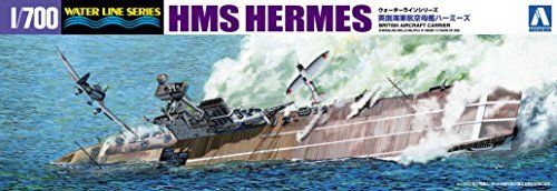 Aoshima Britischer Flugzeugträger Hms Hermes Battle Of Ceylon Sea Modellbausatz