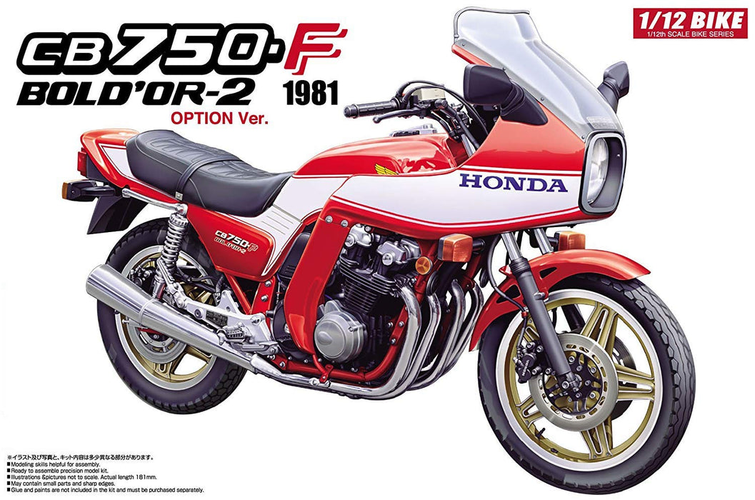AOSHIMA 53126 Vélo 34 Honda Cb750F Bold'Or-2 Option Version 1/12 Kit Échelle