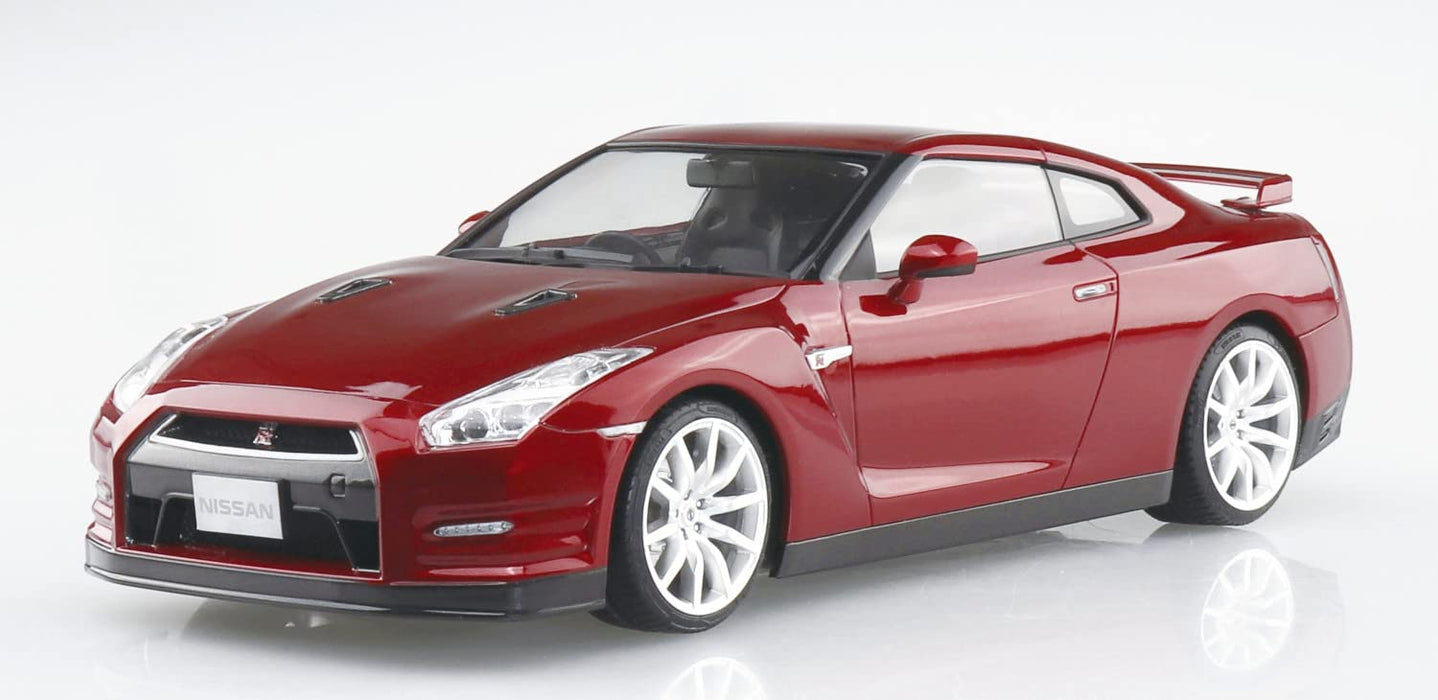 AOSHIMA Pre-Painted 1/24 Nissan R35 Gt-R '14 Gold Flake Red Pearl Plastic Model