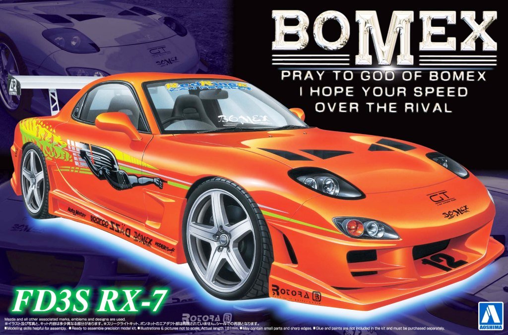 AOSHIMA - 05866 Mazda Rx-7 - Fd3S Bomex Version 1/24 Scale Kit