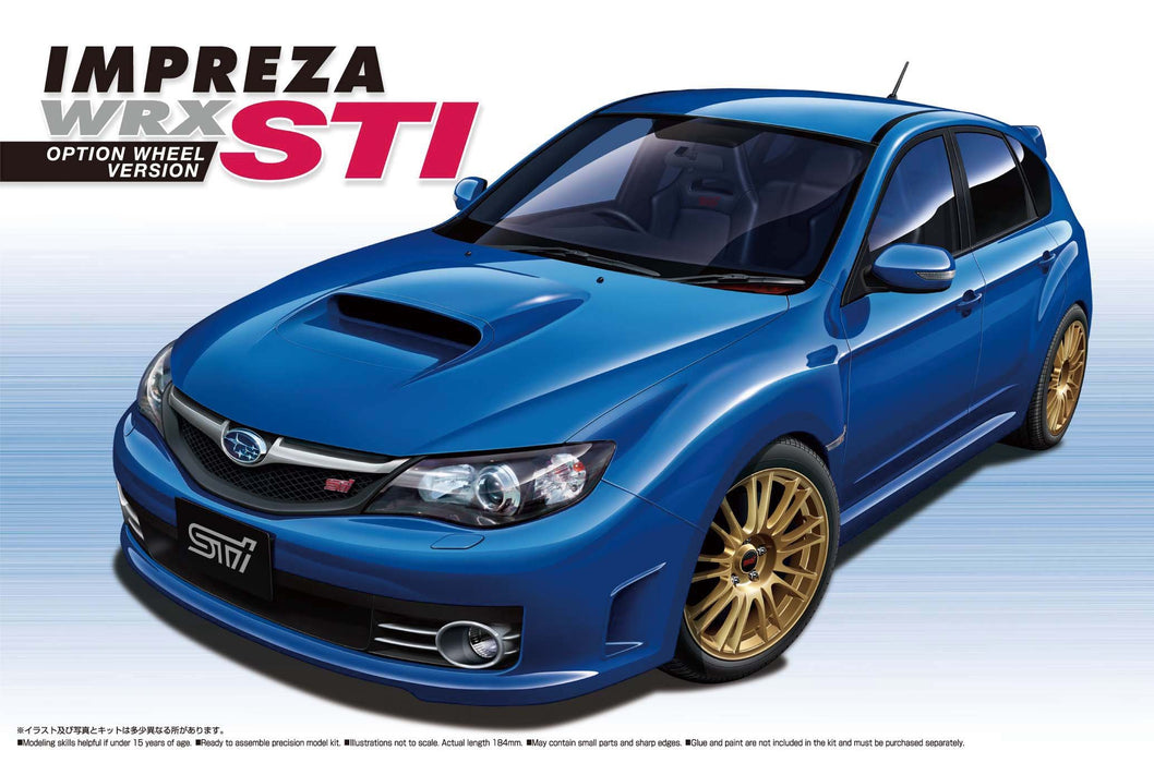 AOSHIMA - 49747 Subaru Impreza Wrx Sti 2007 Option Wheel Version 1/24 Scale Kit