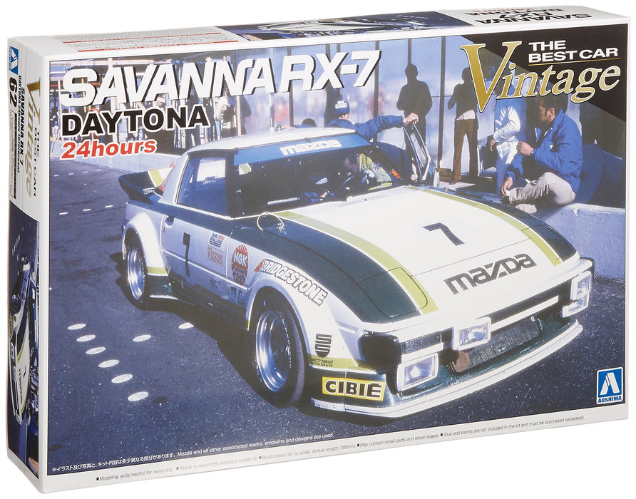 AOSHIMA 47453 Mazda Savanna Rx-7 Sa22C Daytona 24 Hours 1979 1/24 Scale Kit
