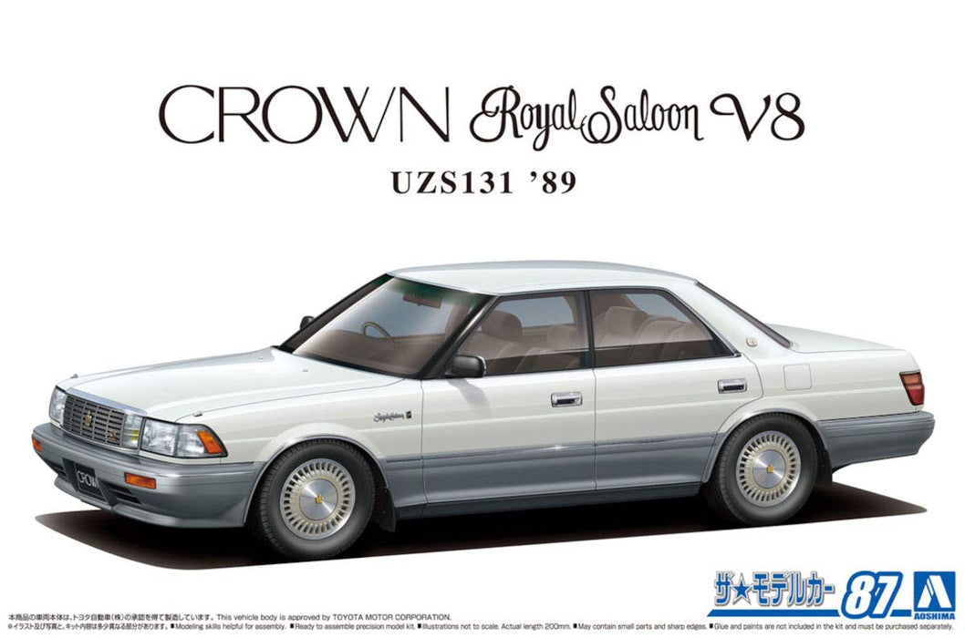AOSHIMA le modèle de voiture 1/24 Toyota Uzs131 Crown Royal Saloon G '89 modèle en plastique