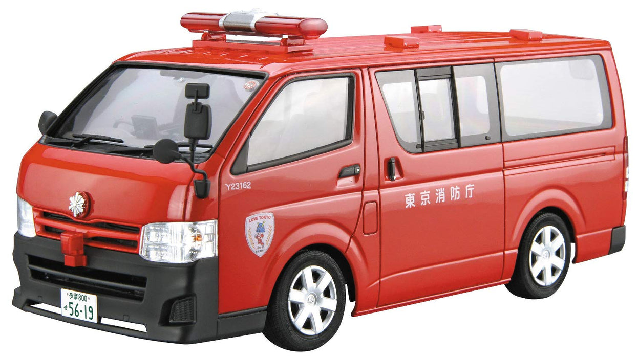 AOSHIMA 58169 The Model Car Sp Toyota Trh200V Hiace Fire Department '10 Bausatz im Maßstab 1:24
