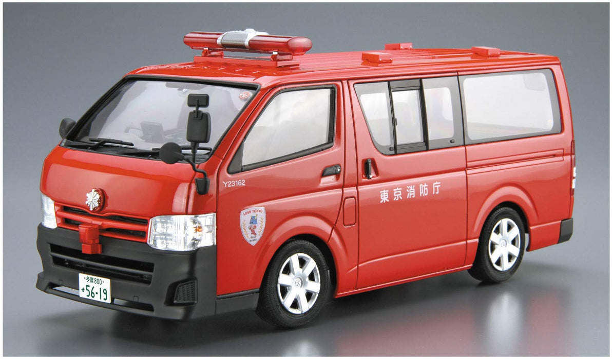 AOSHIMA 58169 The Model Car Sp Toyota Trh200V Hiace Fire Department '10 Bausatz im Maßstab 1:24