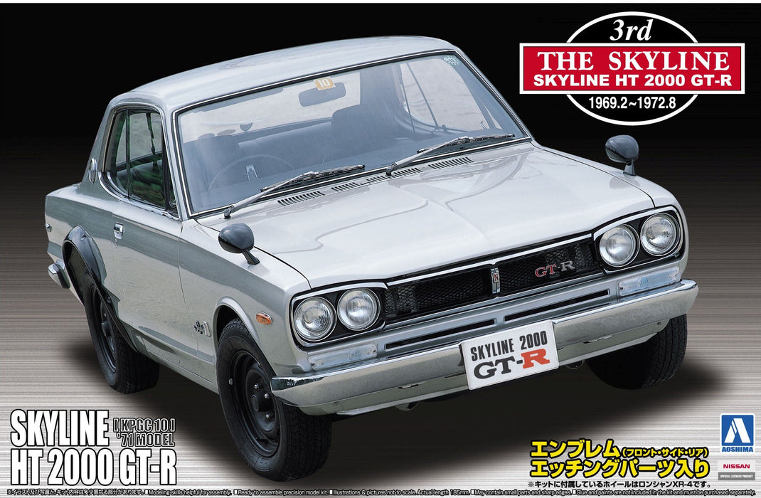 AOSHIMA 41697 Nissan Skyline 2000 Gt-R 1970 Kpgc10 1/24 Scale Kit