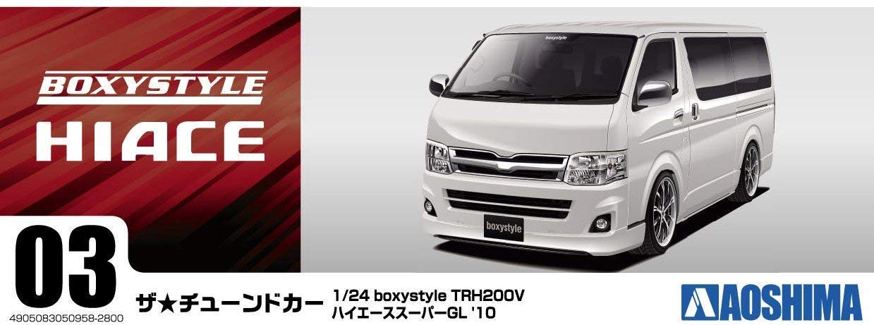 AOSHIMA - 50958 Boxystyle Trh200V Hiace Sper Gl '10 - Toyota 1/24 Scale Kit
