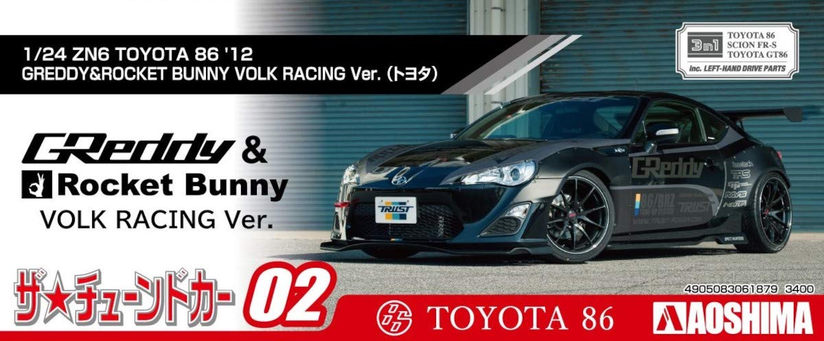 AOSHIMA la voiture à l'écoute 1/24 Zn6 ​​Toyota 86 Greddy &amp; Rocket Bunny Volk Racing Ver. Modèle en plastique