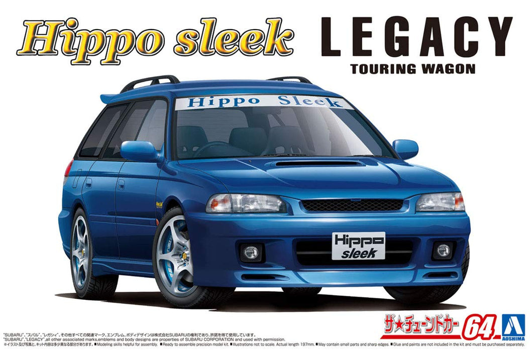 AOSHIMA The Tuned Car 1/24 Subaru Hippo Sleek Bg5 Legacy Touring Wagon '93 Plastikmodell
