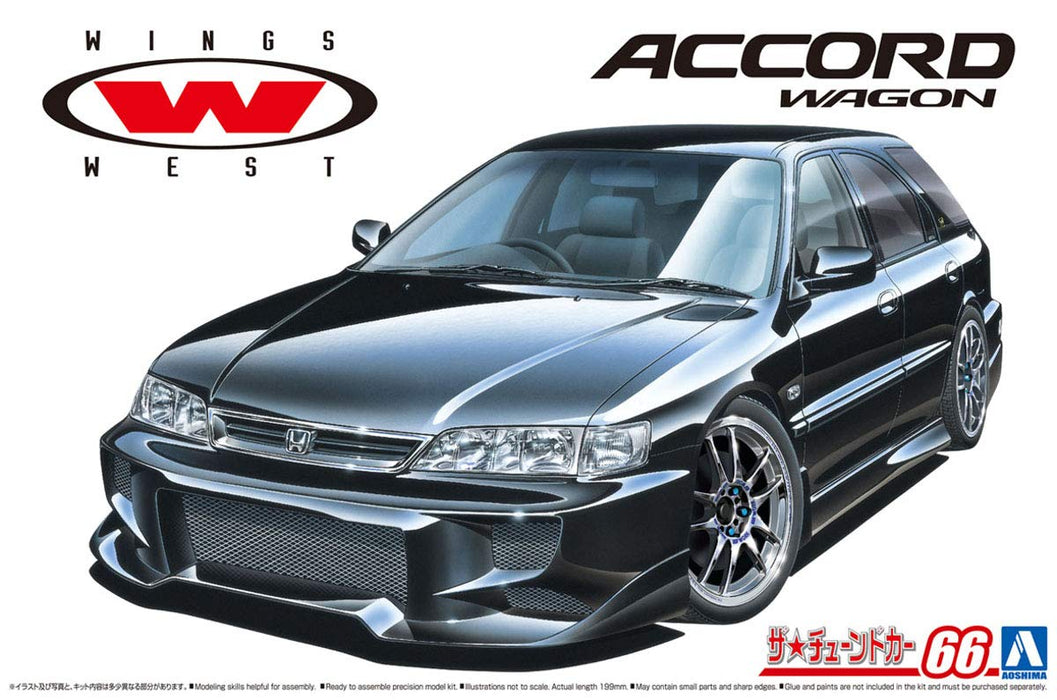 AOSHIMA The Tuned Car 1/24 Honda Wings West Cf2 Accord Wagon '96 Plastic Model