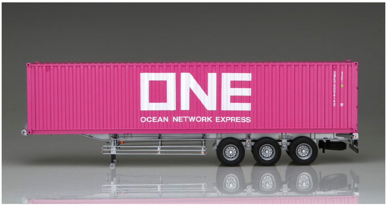 AOSHIMA Heavy Freight 1/32 Nippon Trex Container Semi-Trailer 40 Foot Plastic Model- Japan Figure Store - #1 Bring To You The Best Japanese Goods