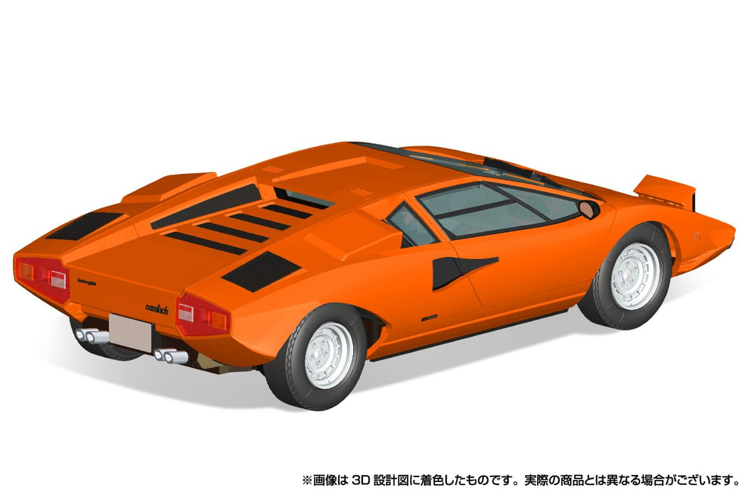 Aoshima Bunka Kyozai 1/32 Lamborghini Countach Lp400 Orange Model Kit Japan