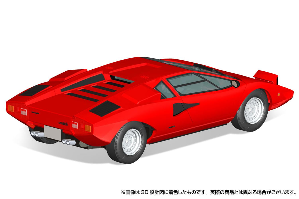 Aoshima 1/32 Lamborghini Countach Lp400 Red Snap Kit Plastic Model Japan