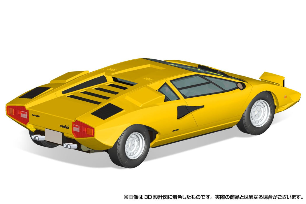 Aoshima 1/32 Lamborghini Countach Lp400 Yellow Plastic Model Kit 20-B Japan