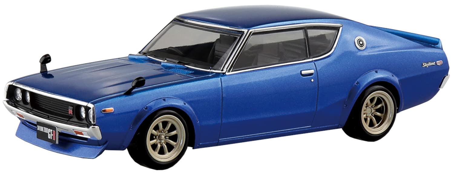 Aoshima 1/32 Nissan C110 Skyline Gt-R Kit de modèle personnalisé (bleu métallisé) Japon 18-Sp4