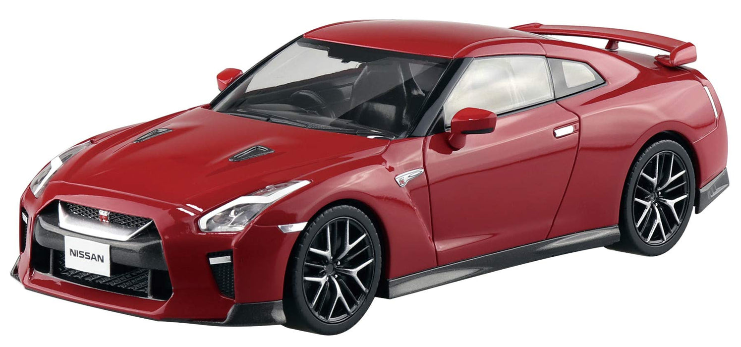 AOSHIMA 58251 07-E Nissan Gt-R Vibrant Red Vorlackiertes Snap-Fit-Kit im Maßstab 1:32