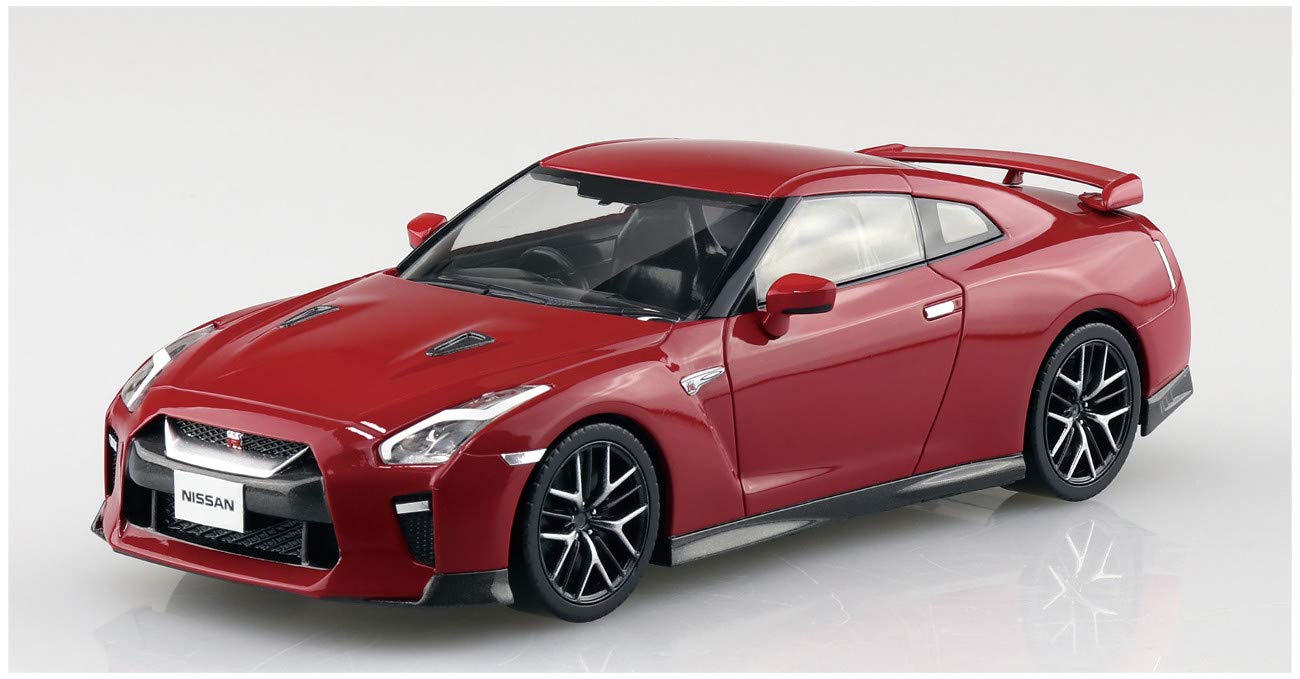 AOSHIMA 58251 07-E Nissan Gt-R Vibrant Red 1/32 Scale Pre-Painted Snap-Fit Kit