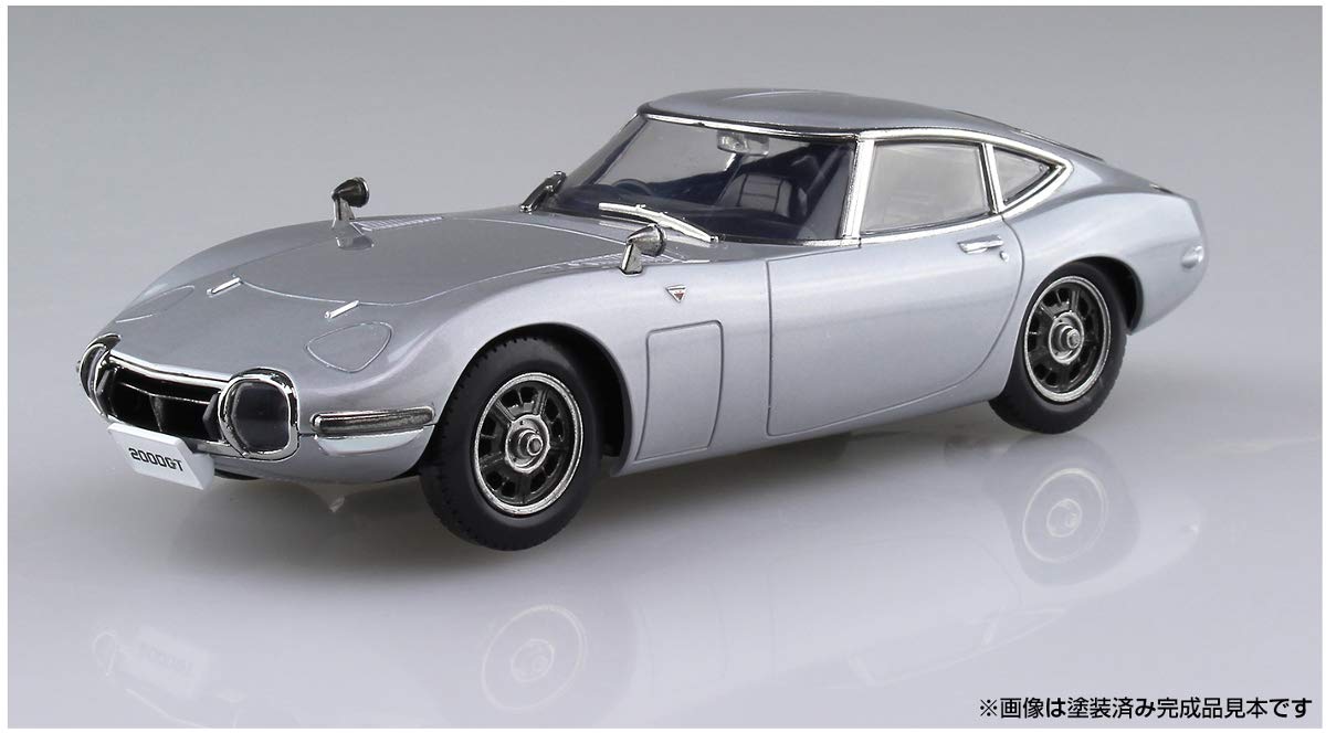 AOSHIMA 56295 Toyota 2000Gt Thunder Silver Metallic 1/32 Scale Pre-Painted Snap-Fit Kit