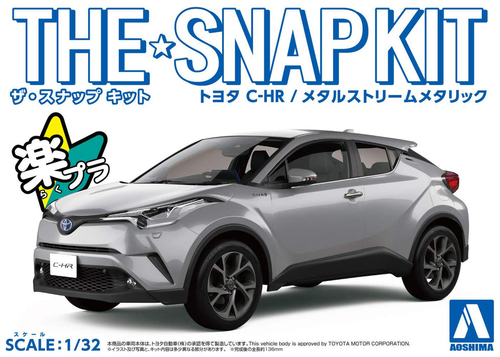 Aoshima Bunka Kyozai 1/32 The Snap Kit Series Toyota C-Hr Metalstream Metallic Color-Coded Plastic Model 06-C