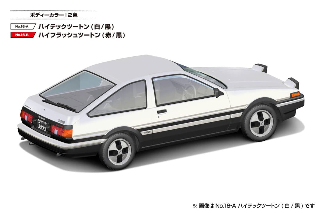 AOSHIMA The Snap Kit 1/32 Toyota Sprinter Trueno Hitech zweifarbiges S/W-Kunststoffmodell