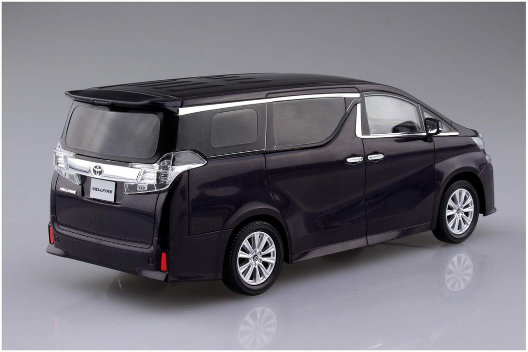 AOSHIMA 56325 Toyota Vellfire brûlant noir cristal brillant flocon de verre 1/32 échelle pré-peint Snap-Fit Kit