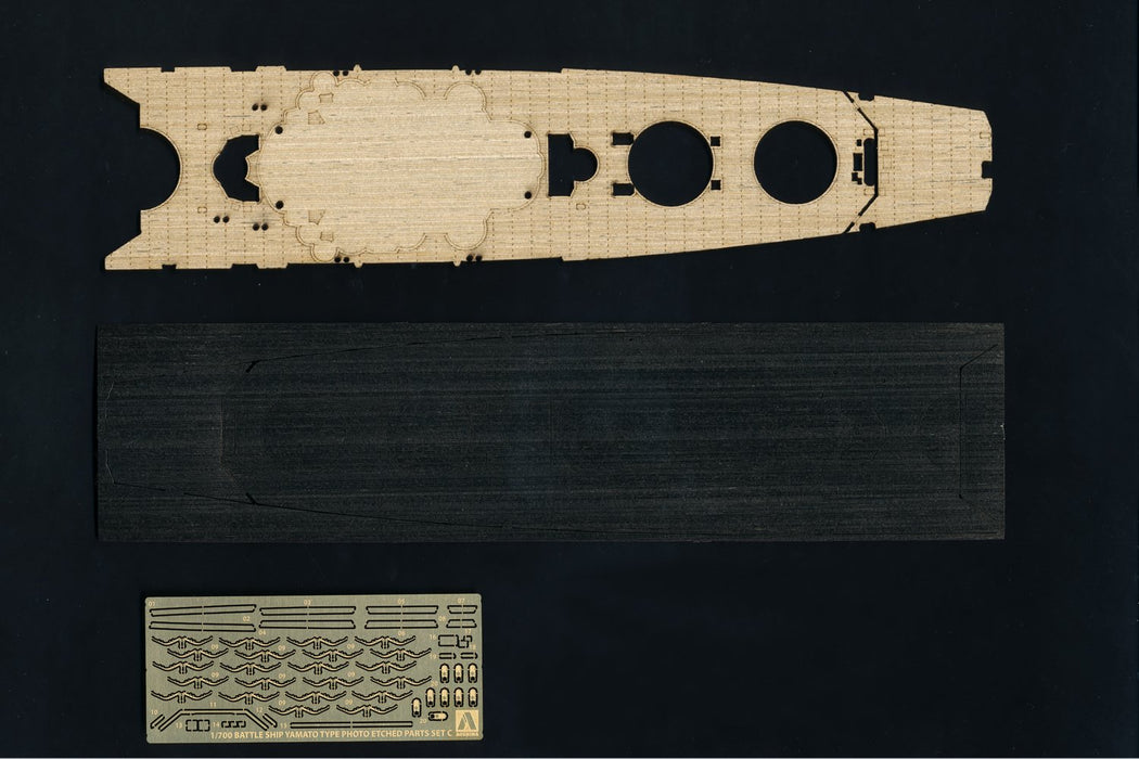 AOSHIMA Full Hull 52655 Ijn Battleship Yamato Photo-Etched Parts 1/700 Scale