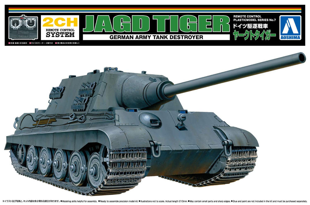 AOSHIMA Série de modèles en plastique télécommandés Chasseur de chars allemand Jagdtiger