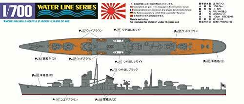 Aoshima Ijn Destroyer Teruzuki Kit de modèle en plastique à l'échelle 1/700