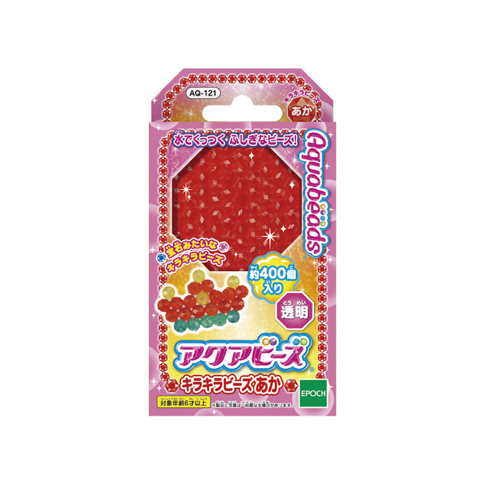 Epoch Aquabeads Glitter Beads Red for Ages 6 and Up Toy Water Sticks AQ-121