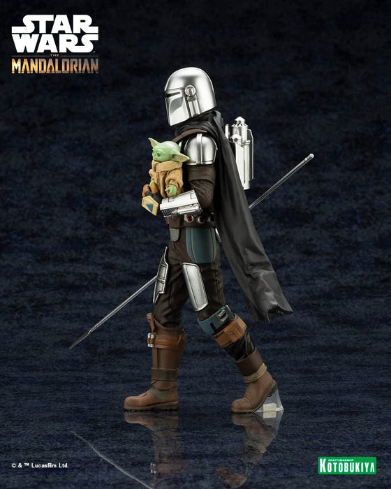 KOTOBUKIYA Artfx+ Mandalorian &amp; Grogu With Beskar Staff 1/10 Figur Star Wars: The Mandalorian