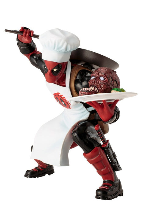KOTOBUKIYA Mk252 Artfx+ Marvel Universe Cooking Deadpool 1/10 Scale Figure