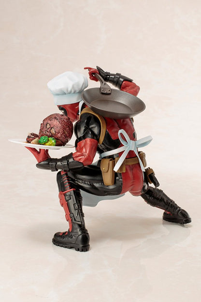 KOTOBUKIYA Mk252 Artfx+ Marvel Universe Cooking Deadpool 1/10 Scale Figure- Japan Figure Store - #1 Bring To You The Best Japanese Goods