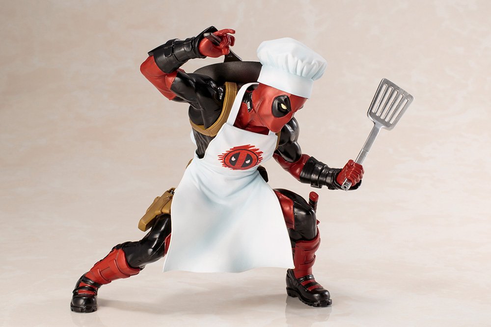 KOTOBUKIYA Mk252 Artfx+ Marvel Universe Cooking Deadpool 1/10 Scale Figure