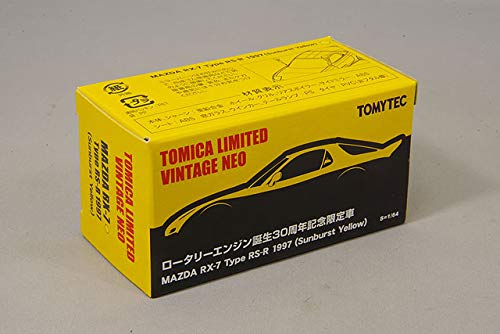 Tomytec Limited Asia Edition 1/64 Mazda RX-7 Typ RS-R 1997 30. Jahrestag Wankelmotor Sunburst Gelb