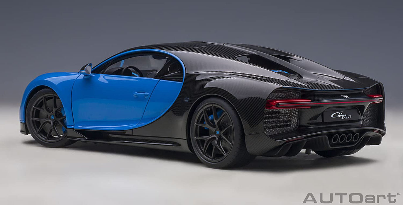 Autoart 1/18 Bugatti Chiron Sport 70997 French Blue/Carbon Black
