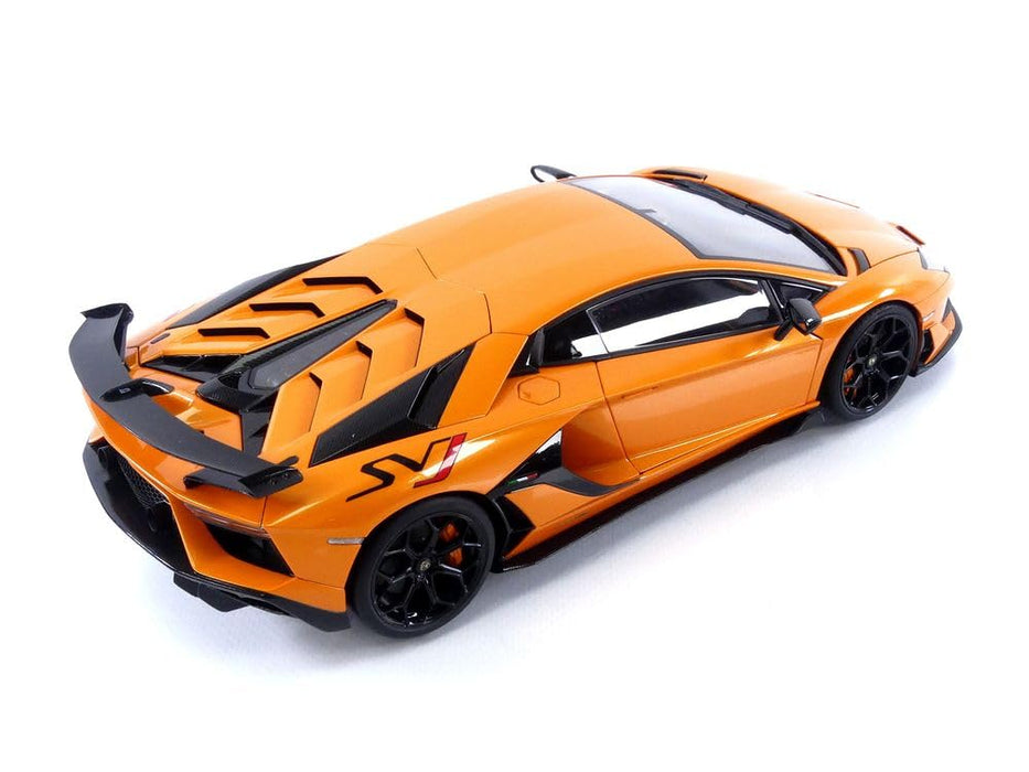 Autoart 1/18 Scale Lamborghini Aventador SVJ Finished Model in Pearl Orange