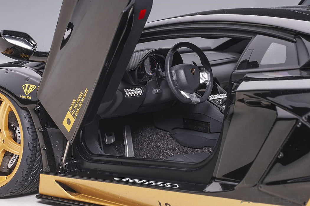 Autoart 1/18 Liberty Walk Lamborghini Aventador Black/Gold 79184
