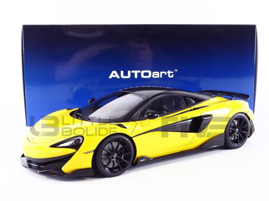 Autoart 1/18 McLaren 600LT Yellow Pearl/Carbon Roof 76082