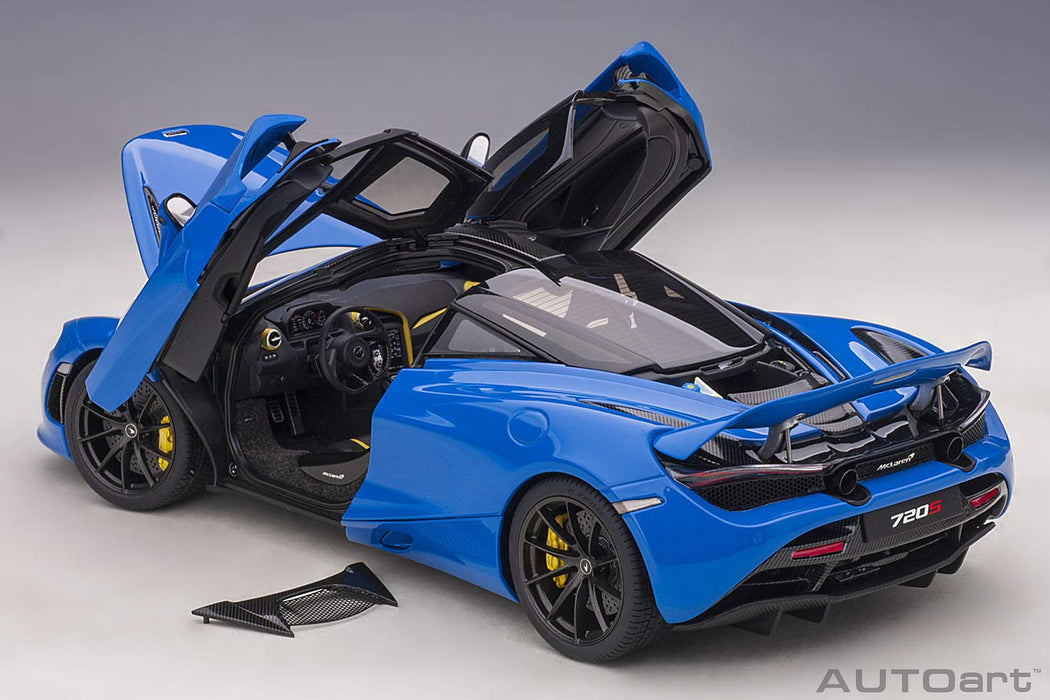 Autoart Mclaren 720S 1/18 Scale Model Car in Metallic Blue Finish