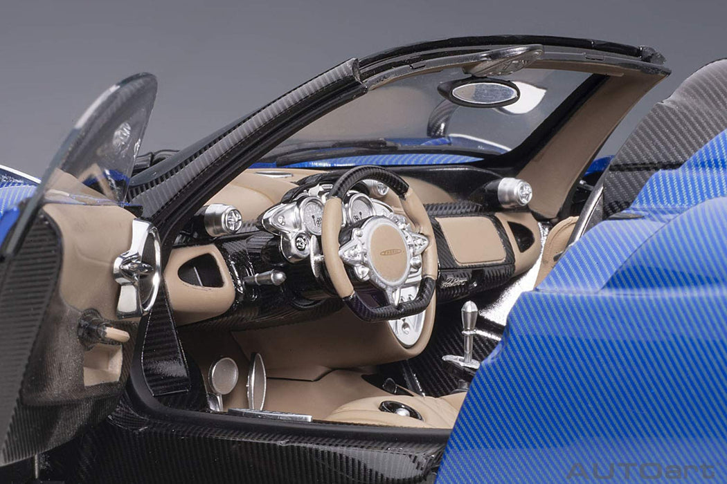 Autoart Blue Carbon Pagani Huayra Roadster 1/18 Scale Finished Product 78286