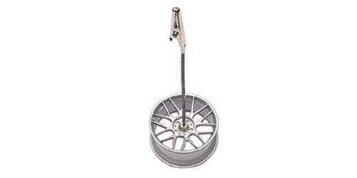 Autoart 1/12 Scale Racing Wheel Memo Clip Stand in Silver - Completed Product