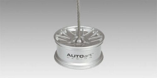 Autoart 1/12 Scale Racing Wheel Memo Clip Stand in Silver - Completed Product