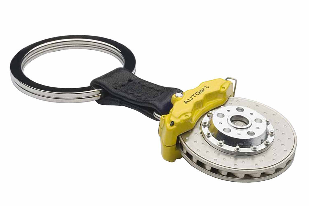 Autoart Brake Disc Key Chain 6-Pot Caliper Finished Product in Yellow