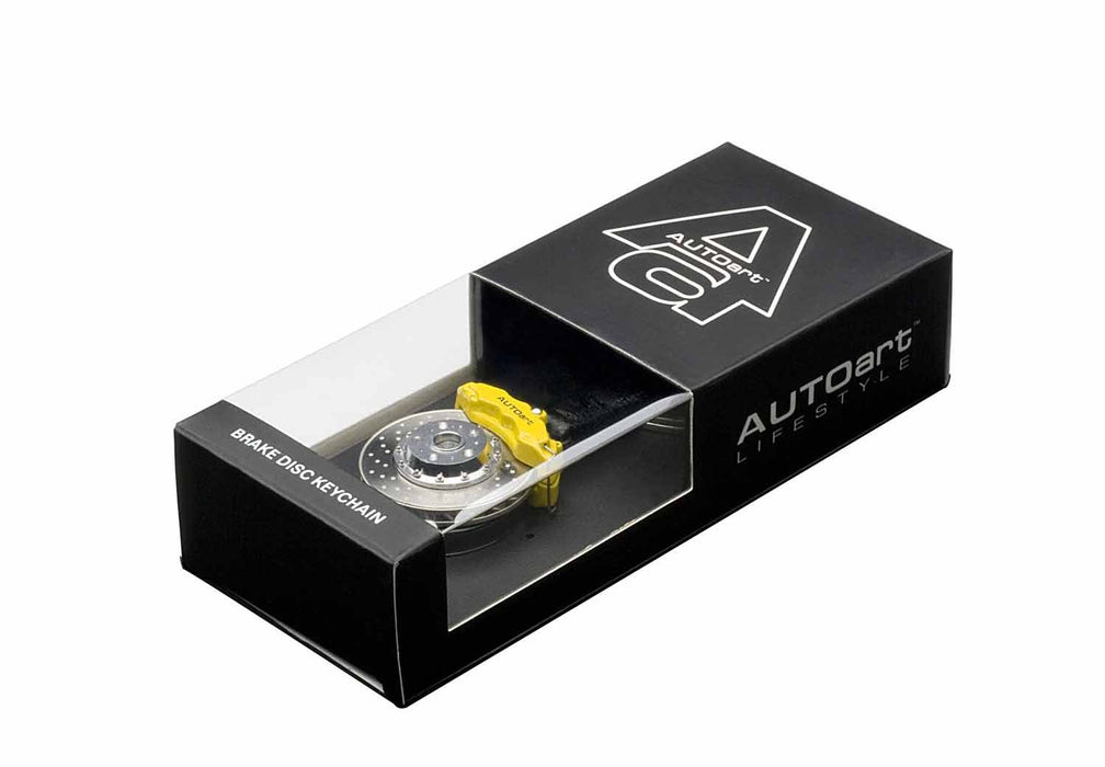 Autoart Brake Disc Key Chain 6-Pot Caliper Finished Product in Yellow