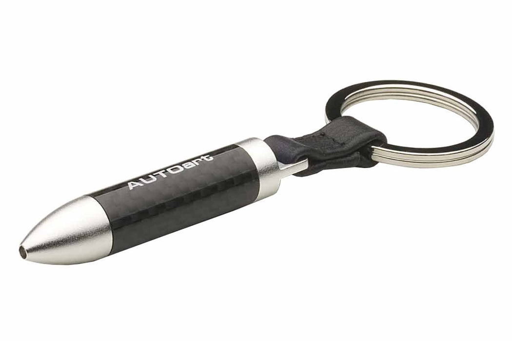 Autoart Carbon Fiber Retractable Ballpoint Pen with Keychain Attachment
