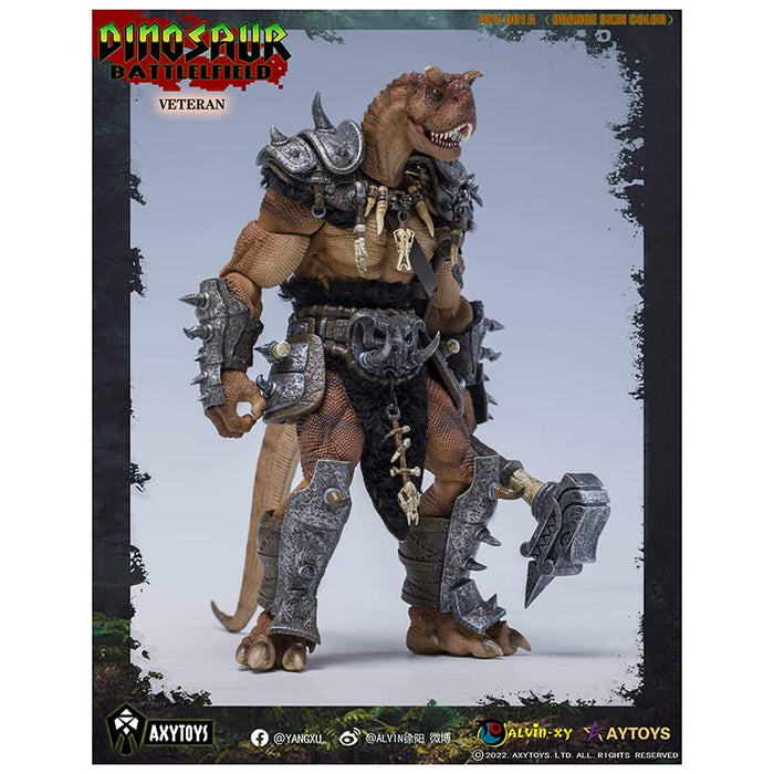 Axytoys Dinosaurier Schlachtfeld Axy001A Soldat Orange 1/12 Maßstab PVC ABS bemalt Actionfigur Japan