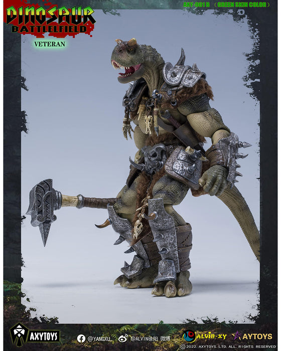 Axytoys Dinosaur Battlefield Veteran Soldier Green 1/12 Action Figure - Japon